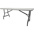 IndestrucTable Industrial Folding Table, Platinum Granite Top, 30 in W x 72 in L x 29 in H
