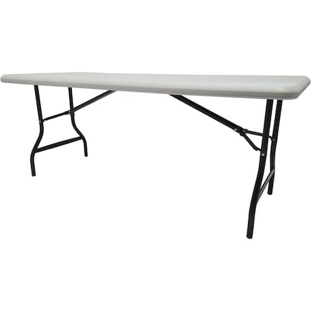 IndestrucTable Industrial Folding Table, Platinum Granite Top, 30 in W x 72 in L x 29 in H