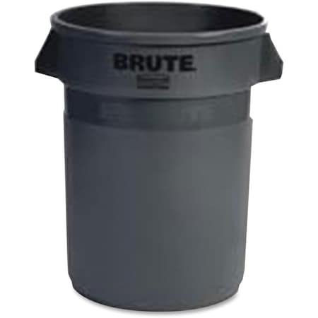 Executive Series 32 gal Round Heavy Duty Plastic Can, Black, None, Plastic, Not Applicable
