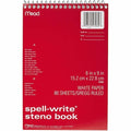 Spell-Write Wirebound Steno Pad, Gregg Rule, Randomly Assorted Cover Colors, 80 White 6 x 9 Sheets