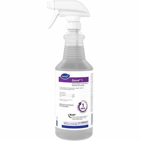 Cleaner and Disinfectant, 32 oz. Trigger Spray Bottle, Unscented, Colorless, 12 PK