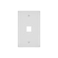 WallPlate, Blank Keystone, 1 Hole, White