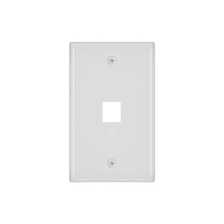 WallPlate, Blank Keystone, 1 Hole, White