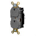 Straight Blade Receptacle, 5-15R, 15 A, 125V AC, 2 Pole, 3 Wire, Surface Mount, Grounded