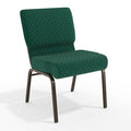 Green Dot Fabric Church Chair, PK4