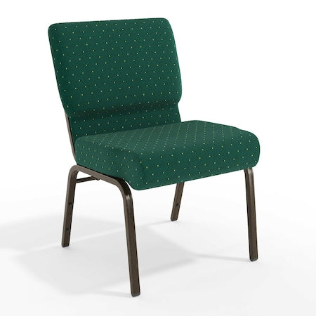 Green Dot Fabric Church Chair, PK4