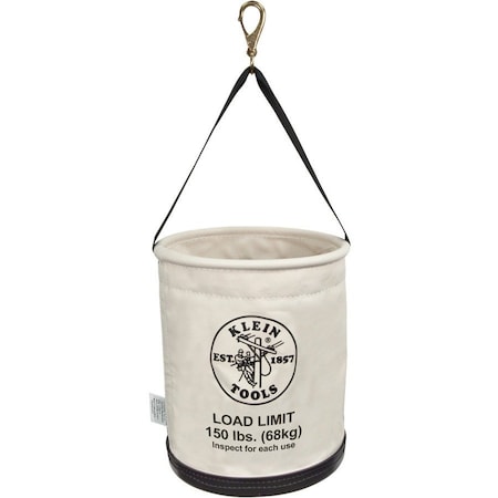 Canvas Bucket, All-Purpose with Swivel Snap and Drain Holes, 12-Inch