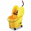 8 3/4 gal WaveBrake Down Press Mop Bucket and Wringer, Yellow, Polypropylene