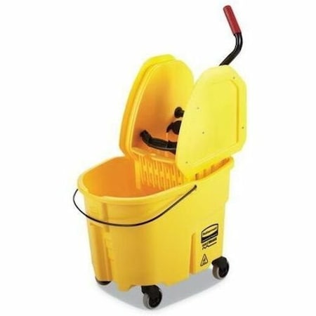 8 3/4 gal WaveBrake Down Press Mop Bucket and Wringer, Yellow, Polypropylene