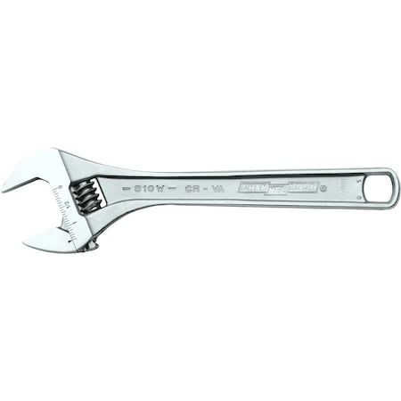 Adj. Wrench, Steel, Chrome Vanadium, 10"