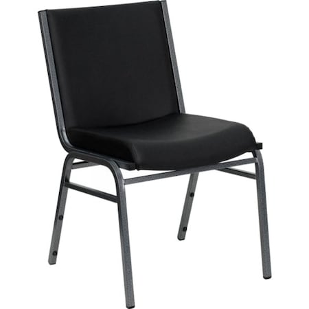 Heavy Duty Black Vinyl Stack Chair