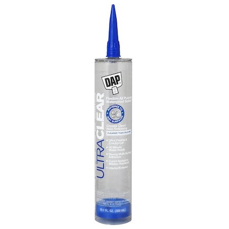 Hybrid Sealant, 10 oz, Cartridge, Clear, Hybrid Base, Ultra Clear