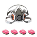 Respirator and Filter Combo Kit, Includes 4 Cartridges, Organic Vapor (OV)/P100, Bayonet, Size M