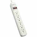 Outlet Strip, Surge, 6 5-15R, 5-15P, 6 ft., Light Gray