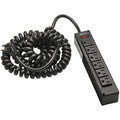 Power Strip, Surge, 6 5-15R, 5-15P, 10 ft., Black