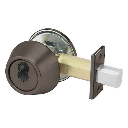 Deadbolt, Cylindrical, Dark Bronze Finish