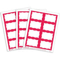 3-3/8"" x 2-1/3"" Red Border Name Tag Label Sheets for Laser/Inkjet Printers, 200/BX