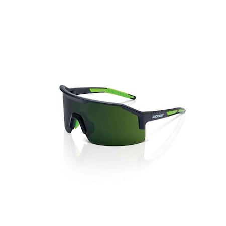 Maxview+, Welding Safety Glasses, Anti-Fog & Anti-Scratch, Shade 5 IR Lens, Black/Green Frame