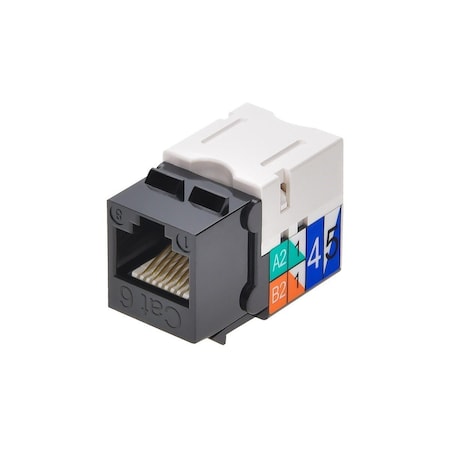 Datacom Jack, Cat6, Punch Down, Black