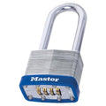 Combination Padlock, 2in, Rectangle, Silver