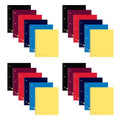 Case of Wirebound Notebooks, 11"x9", 1 Subject, 1 Pkt, 100 sht, College Rule w/margin, Asstd. Colors