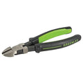 6 1/8 in High Leverage Diagonal Cutting Plier Flush Cut Oval Nose Uninsulated