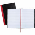 8-1/4" x 5-7/8" Black Casebound Notebook