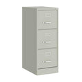 15 in W 3 Drawer Vertical File Cabinet, Light Gray