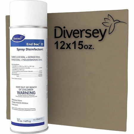 Disinfectant Spray, 15 oz, Aerosol Can, Characteristic, Colorless