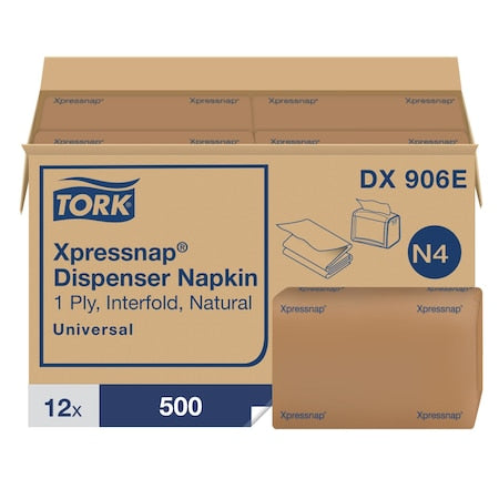 Disposable Napkins, Interfold, Brown, PK12