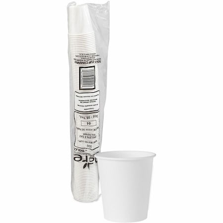 Paper Water Cups, 3 oz, White, PK100
