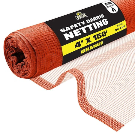 Orange FR Debris Safety Netting, 4 ft. x 150 ft.