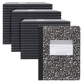 Case of Black Marble Comp Notebooks, College Ruled, 80 sht, 15lb White Paper, 9.75"x7.75", Hard Cover, PK48