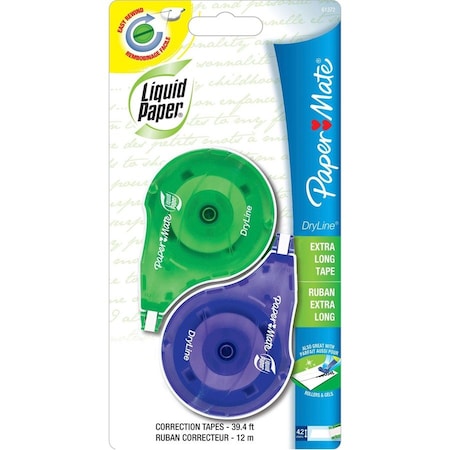 Correction Tape,1/5W,White,PK2