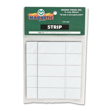 Magnetic Strips, Pre-Cut, 2in, White, PK25