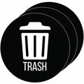 3-Pack Vinyl TRASH Decal Sticker Set, UV-Resistant