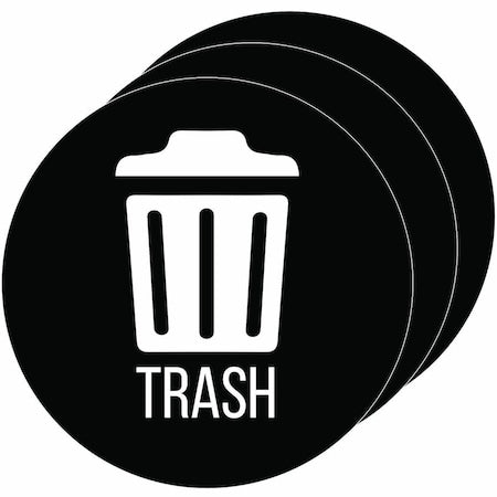 3-Pack Vinyl TRASH Decal Sticker Set, UV-Resistant