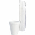 Disposable Cup, Hot/Cold, Foam, 8 oz, White, PK1000