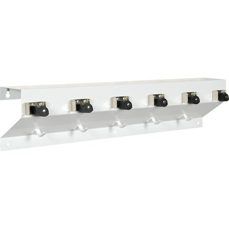 Mop/Broom Holder, 6 Handle, 34 In