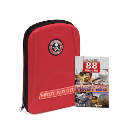 Auto/Travel First Aid Kit, Red, 88 pcs.