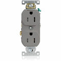 Straight Blade Receptacle, 5-15R, 15 A, 125V AC, Flush Mount, Self-Grounded