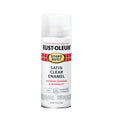 Spray Paint, Clear, Satin, Solvent, 12 oz