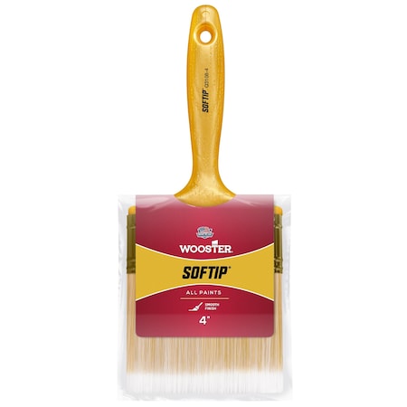 4" Trim/Wall Soft, Synthetic Bristle Bristle, Paint Brush, Plastic Handle