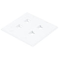 WallPlate, Blank, 4 Hole, 2 Gang, White
