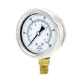 Pressure Gauge, 1/4 in NPT, Bottom Location