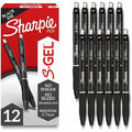 S-Gel Pen, Medium 0.7mm, Black, PK12