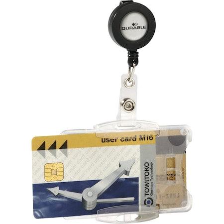 ID Badge Holder, 2-3/4" L, Dual, PK10
