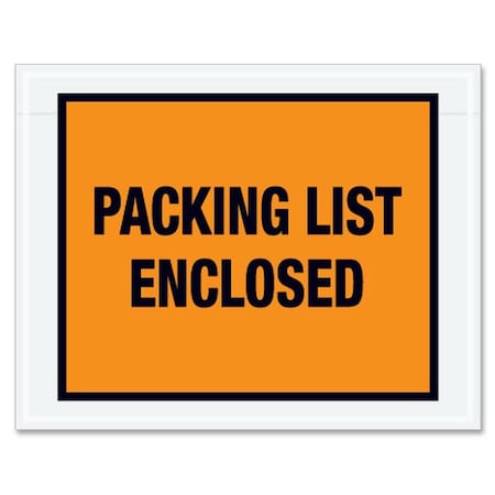 Packing List Envelopes, Orange, PK1000