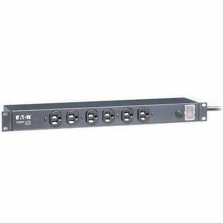 Power Strip, Surge, 5-15R, 5-15P, 15 ft., Black