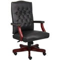 Executive Chair, Wood Base, Overall 47" H